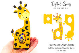 Click on image to enlarge this is a darling vintage giraffe silhouette! Giraffe Egg Holder Design Svg Dxf Eps Files 517112 Svgs Design Bundles In 2020 Egg Holder Holder Design Giraffe