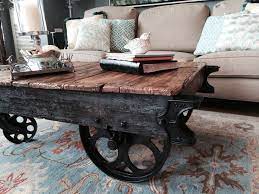 It still has the large yellow front tow bar. Factory Cart Vintage Refined Coffee Table Farmhouse Cart Coffee Table Coffee Table Makeover