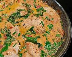 Image of OnePan Creamy Chicken and Spinach