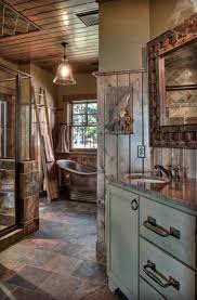 The wall is built using logs all around it. Log Home Bathroom Design Ideas