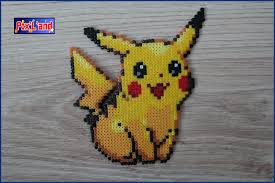 Pixel Art Theme Pikachu En Perle Hama Mini Perles Hama Pokemon Perles Hama Pokemon Perle