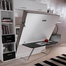 Letto singolo con doppia rete estraibile che si alza a livello dell'altro letto diventando anche letto matrimoniale lungo 193, largo 90 con letto a soppalco con scrivania estraibile, scala, rete a doghe in legno con sistema rifacimento letto facile. Letto Matrimoniale A Scomparsa Verticale