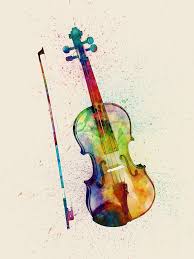 Violin Abstract Watercolor By Michael Tompsett Violin Art Instruments Art Abstract Watercolor Art