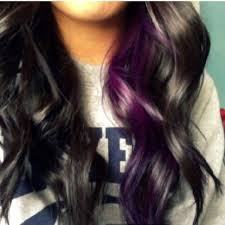 We say it's just supplying the correct quantity of sugar, spice, and all good for peekaboo hair. Purple Streak Purple Hair Hair Beauty Dark Hair With Highlights