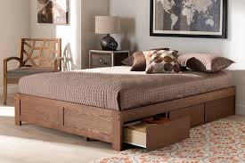 Here are a couple styling tips, courtesy of burke: Baxton Studio Wren Modern And Contemporary Walnut Finished 3 Drawer Full Size Platform Storage Bed Frame Mg6001 Walnut Full