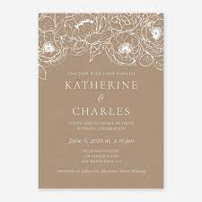Rooftop Bloom Wedding Invitation By Zola Brown Wedding Invitations Wedding Invitations Affordable Wedding Invitations