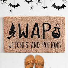 Wap Witches Potions Funny Coir Flocked Doormat Wap Cardi B Etsy In 2020 Fall Halloween Decor Halloween Pumpkins Painted Halloween Funny