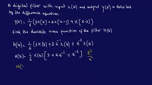 Finding Discrete Time Transfer Function Using Z Transform Youtube