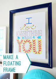 How much float gap you want: How To Make A Fast Easy Floating Frame Young House Love