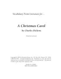 A Christmas Carol Pdf A Christmas Carol Vocabulary From Literature Sample Pdf