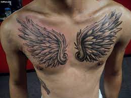 Angel wings chest tattoos for men. Chest Angel Wing Tattoo For Men Novocom Top
