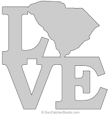 South Carolina Map Outline Printable State Shape Stencil Pattern Scroll Saw Patterns Scroll Saw Scroll Saw Patterns Free