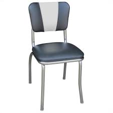 Product title monarch dining chair 2pcs / 32h / white leatherlook. Richardson Seating Retro 1950s Dining Chair In Black And White 4120blk