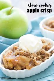 Slow Cooker Apple Crisp Recipe This Easy Crockpot Apple Crisp Has A Delicious Oatmeal Top Slow Cooker Apples Crockpot Dessert Recipes Slow Cooker Apple Crisp