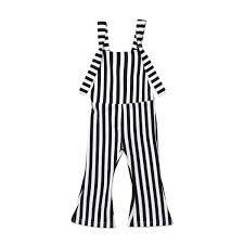 Black And White Striped Overalls The Kyla Stripe Overalls For Little Girls Black And White Stripe Toddler Overalls Bell Bottoms Outfit Jumpsuits For Girls
