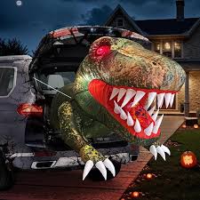 3.8FT Halloween Inflatable Dinosaur for Trunk or Treat