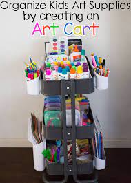 Kids Art Cart With Ikea Raskog Kids Art Supplies Organize Kids Art Supplies Art Supply Organization
