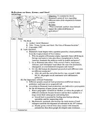 In the book guns germs and steel , author jarred diamond visited human history covering over one million years. Whap Teacher Copy Guns Germ And Steel