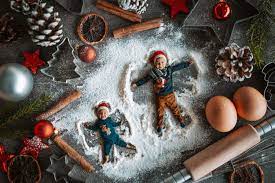Christmas Baking Flour Angels Digital Backdrop Photography Etsy Christmas Cards Photography Christmas Card Pictures Christmas Photo Cards