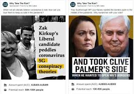 More than 1,800 targeted ads have been sent in by the public revealing campaign strategies. Labor S Plan Of Attack Pile On Zak As Social Media Election Advertising For Both Sides Hits 200 000