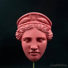 Goddess Hera Greek Mask: Fuchsia Pink Pop Art Decor