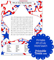 printable 4th of july word search printable treats com