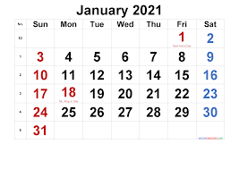 If you have got those three things, then you'll be able to print as many. Free Printable January 2021 Calendar With Holidays Calendraex Com