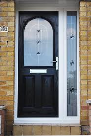 Stunning Full House Of High Quality Bow And Standard Rehau Windows With Two Beautiful Black Composi Black Composite Door Glass Front Door Composite Front Door