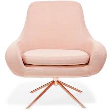 Pale Pink Mid Century Chair With Rose Gold Legs Curved Chair Rose Gold Room Decor Gold Room Decor