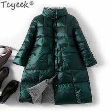 Un choix unique de manteau duvet disponible dans notre magasin. Tcyeek Manteau D Hiver En Duvet D Oie Blanc Pour Femme Veste De Marque 90 Vetements Coreens Epais Et Chauds Ultraleger 2020 19125
