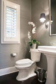 Gray Half Bathroom Decorating Ideas On A Budget 13 Powder Room Small Powder Room Design Bathroom Decor
