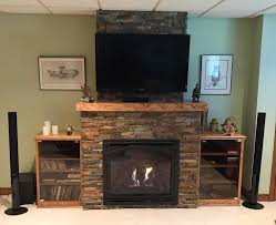 Fireplace stone veneer allows you to achieve the look of a traditional stack stone fireplace without the thickness and weight of traditional full bed masonry veneer. Mounting Your Tv Above Your Fireplace