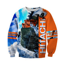 Hitachi Excavator 3d All Over Printed Clothes Ta0554