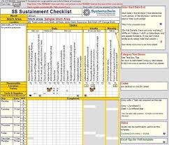 5s Sustainment Checklist Preventive Maintenance Maintenance Checklist Schedule Template