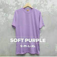 Bahan wolpeach polos pet antem ukuran panjang depan 76 cm ukuran panjang belakang 129 cm membentuk segi tiga pada ujung depan dan belakang khimar. Kaos Polos Murah Pria Wanita Soft Purple Kualitas Distro Asli Cotton Combed 30s Warna Ungu Muda Shopee Indonesia