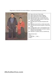 Biografia De Frida Kahlo En Ingles Y Español Use True False Statements About Pictures Of Artists Or Other Famous People Frida Kahlo Diego Rivera Aula De Espanol