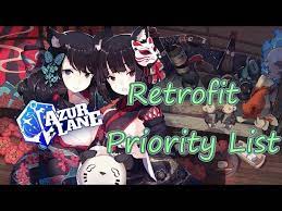 Firepower (fp) torpedo (trp) aviation (avi) reload (rld) when a ship is used as enhancement material its base type determines how many of each stat it will provide to the ship. Azurlane Retrofit Priority List As Of Feb 2019 Youtube