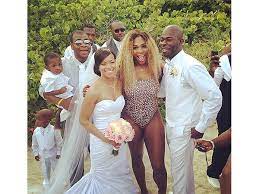 Activewear & wellness @elevenbyvenus & interior design @vstarrdesign & protein shakes @drinkhappyviking be well linktr.ee/venuswilliams. Serena Williams Crashes A Wedding In Leopard Print Swimsuit People Com