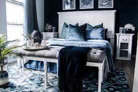 If you like a bit of drama, but prefer to avoid brash brights, consider dark blue for your bedroom walls. Beautiful Blue And White Bedroom Ideas To Help You Relax
