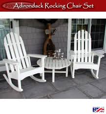 Polywood Classic Adirondack Rocking Chair Seating Set Classic Adirondack Polywood Outdoor Furniture Collections Adirondack Rocking Chair Rocking Chair Porch Adirondack Chairs Patio