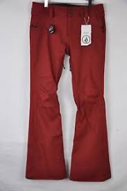 Details About Volcom Womens Species Stretch Snow Pants H1351905 Burnt Red Size Medium