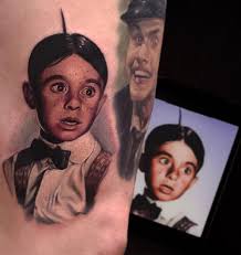 Did this Alfalfa from the original 1930's Little Rascals! So much fun! For  appts and questions PLEASE email me GRABLETATTOOS@GMAIL.COM Speakeasy  Custom Tattoo 1935 1/2 W NORTH AVE Chicago, IL 60622