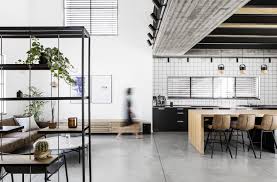 Monochrome Minimal Industrial Home Interior Design By Shir Shtaigman Photography Ita Industrial Home Design Home Interior Design Modern Home Interior Design