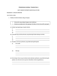 Latihan Unit 5 Pendidikan Moral Tingkatan 4 Pdf