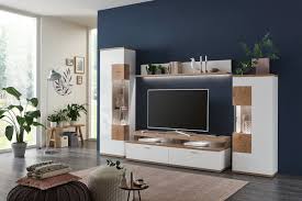 Ideal Mobel Wohnwand Sylt 04 Weiss Eiche Artisan Mobel Letz Ihr Online Shop
