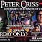 Peter Criss Meet and Greet Ticket Saturday May event image