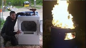 This beautiful fire pit used to wash clothes! Fire Pit From Dryer Diy Youtube