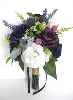 Bridal bouquets, flower wedding bouquet, plum color wedding, roses bridal bouquets, plum bride bouquet, set for wedding. Wedding Bouquets 17 Piece Package Bridal Bouquet Silk Flower Lavender Silver Ebay