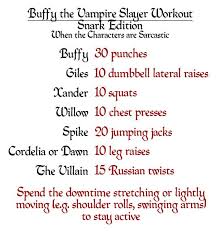 Training With The Slayer Buffy The Vampire Slayer Workout Buffy The Vampire Slayer Vampire Slayer Buffy