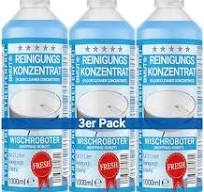 3x 1000ml Wischroboter Reinigungsmittel Konzentrat mit Frische-Duft &  Dosierbecher | Streifenfrei & schaumarm | Saugwischer | Bodenreiniger : ...